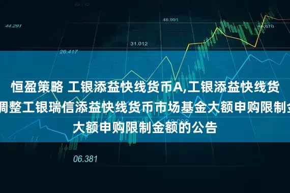 恒盈策略 工银添益快线货币A,工银添益快线货币B: 关于调整工银瑞信添益快线货币市场基金大额申购限制金额的公告