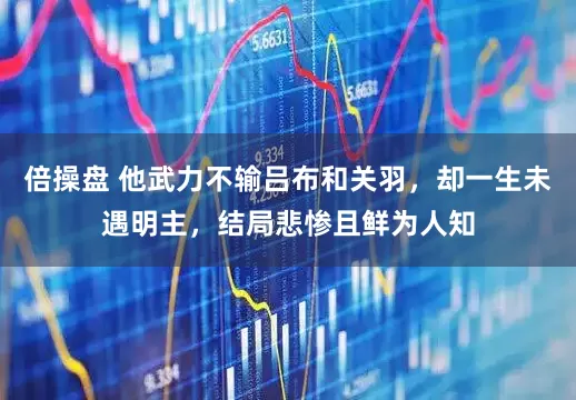 倍操盘 他武力不输吕布和关羽，却一生未遇明主，结局悲惨且鲜为人知